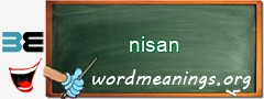 WordMeaning blackboard for nisan